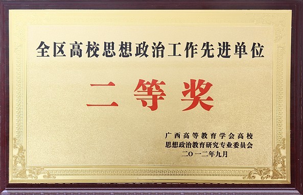 太阳成集团122ccvip荣获全区高校思想政治工作先进单位二等奖